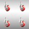 Service Caster 3 Inch 316SS Red Polyurethane Wheel Swivel 10mm Threaded Stem Caster Set SCC-SS316TS20S314-PPUB-RED-M1015-4 - alternate 1